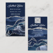 Lichaamsmassage Sculpting Logo Gold SPA Blue Navy Visitekaartje (Voorkant / Achterkant)