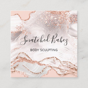 Lichaamsmassage Sculpting Marble Roos QRCODE Vierkante Visitekaartje