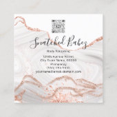 Lichaamsmassage Sculpting Marble White QRCODE Vierkante Visitekaartje (Achterkant)