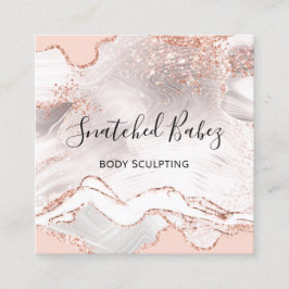 Lichaamsmassage Sculpting SPA-marmer QRCODE LUX Vierkante Visitekaartje