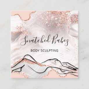 Lichaamsmassage Sculpting SPA-marmer QRCODE Vierkante Visitekaartje