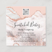 Lichaamsmassage Sculpting SPA-marmer QRCODE Vierkante Visitekaartje (Achterkant)