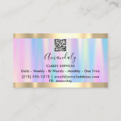 Lichaamsmassage SPA Wellness Code Logo Blauw roze Visitekaartje (Achterkant)