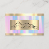 Lichaamsmassage SPA Wellness Code Logo Blauw roze Visitekaartje (Voorkant)