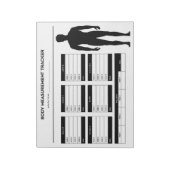 Lichaamsmetingen Gewichtsverlies Diet Tracker Boy Notitieblok (Linkerzijde)
