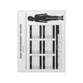 Lichaamsmetingen Gewichtsverlies Diet Tracker Girl Notitieblok (Linkerzijde)