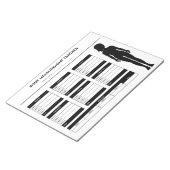 Lichaamsmetingen Gewichtsverlies Diet Tracker Girl Notitieblok (Schuin)