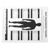 Lichaamsmetingen Gewichtsverlies fitness Tracker B Notitieblok (Voorkant)