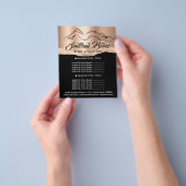 Lichaamsmodellering Bouwlogo Roze Goud Prijslijst Flyer (Hand)