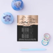 Lichaamsmodellering Bouwlogo Roze Goud Prijslijst Flyer (Enkel)