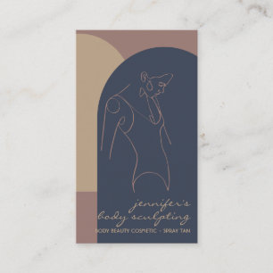 Lichaamsmodellering Contour Spray Tan Salon Vrouw Visitekaartje