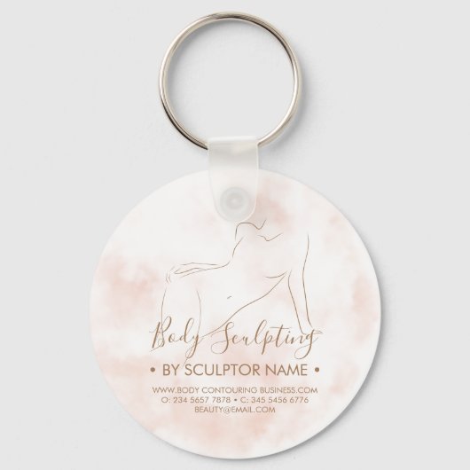 Lichaamsmodellering contouring spa esthetician sleutelhanger (Voorkant)