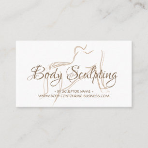 Lichaamsmodellering contouring spa vrouw bruin visitekaartje