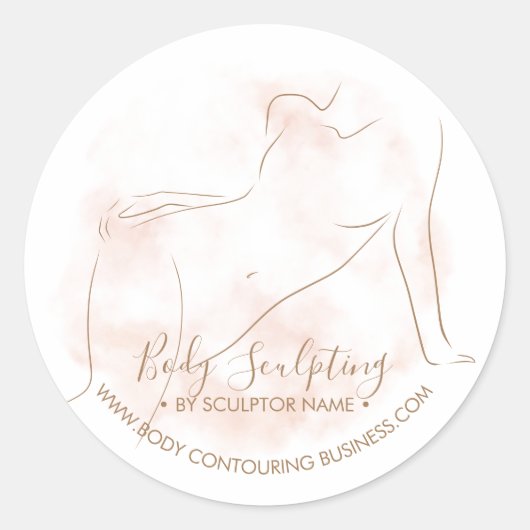 Lichaamsmodellering contourverzorging ronde sticker (Voorkant)
