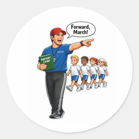 Lichaamsoefening Docent Training Kinderen Sticker (Voorkant)