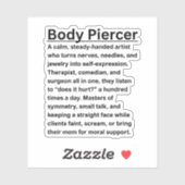 Lichaamspiercer Sticker (Vel)