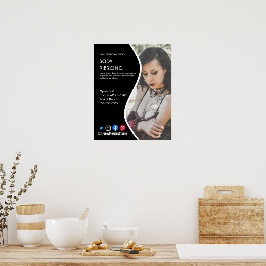 LichaamspIERCTIE STUDIO poster flyer (Keuken)