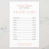 Lichaamspoelwas Boutique Minimale tekstbrochure Flyer (Voorkant)