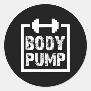 Lichaamspomp Fitness Motivatie T Shirt -bodybuildi Ronde Sticker