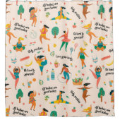 Lichaamsposietschoengordijn Douchegordijn (Voorkant)