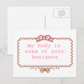 Lichaamspositief Briefkaart (Voorkant / Achterkant)