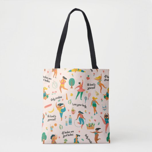 Lichaamspositiefunctie-Tas Tote Bag (Voorkant)