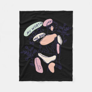Lichaamspositieve psychische problemen Inspirerend Fleece Deken
