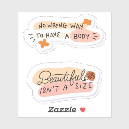 Lichaamspositioneringsaanbiedingen ticker Pack 2 Sticker (Vel)