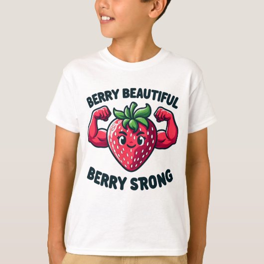 Lichaamspositiviteit aardbei t-shirt (Voorkant)