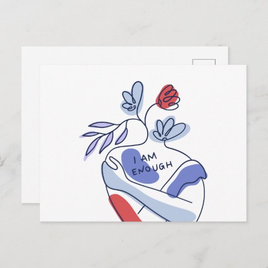 Lichaamspositiviteitsberichten Briefkaart (Voorkant / Achterkant)