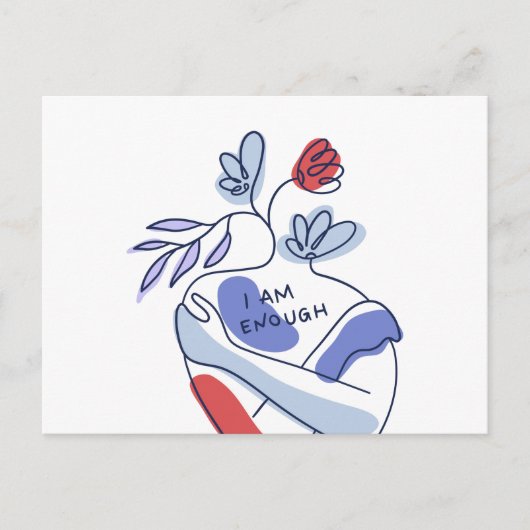 Lichaamspositiviteitsberichten Briefkaart (Voorkant)