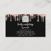 Lichaamsrook Logo Glitter drukt QR op Visitekaartje (Achterkant)