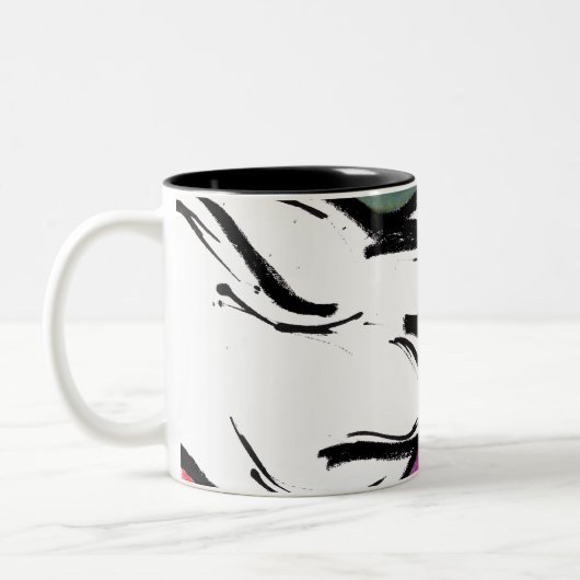 Lichaamsschets Mok met tweetone koffie (Links)