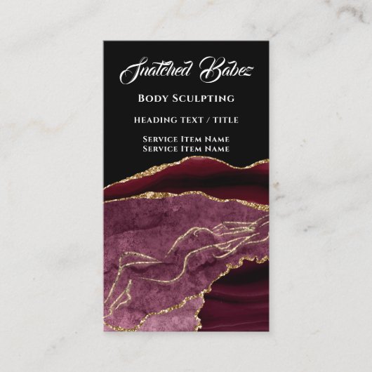 Lichaamsslachting Logo, gouden SPA Gold QRCODE Visitekaartje (Voorkant)