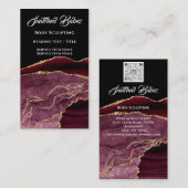 Lichaamsslachting Logo, gouden SPA Gold QRCODE Visitekaartje (Voorkant / Achterkant)