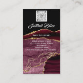 Lichaamsslachting Logo, gouden SPA Gold QRCODE Visitekaartje (Achterkant)