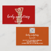 Lichaamsslachting Logo Red Rose Bikini QR Visitekaartje (Voorkant / Achterkant)