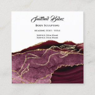 Lichaamsslachting Logo, slachting, gouden SPA QRCO Vierkante Visitekaartje