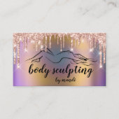 Lichaamsslingerend prachtig Logo Glitter Drift Hol Visitekaartje (Voorkant)