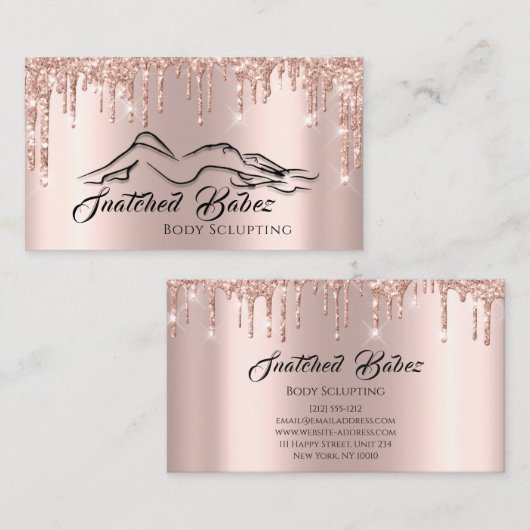 Lichaamsslopende schoonheidsriemen voor het bloedb visitekaartje (Voorkant / Achterkant)