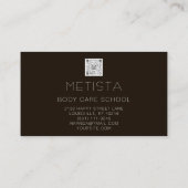 Lichaamsspiegel QR-code Logo Zwarte Huid Moderne Visitekaartje (Achterkant)