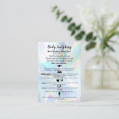 Lichaamsspiegel vóór/na behandeling Faux holografi Visitekaartje (Staand voorkant)