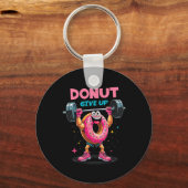 Lichaamstrainer Donut Geef Niet Op Humor Gym Worko Sleutelhanger (Voorkant)
