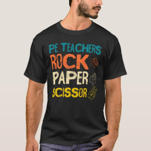 Lichaamstrainer Retro Vintage Steen Papier Schaarb T-shirt