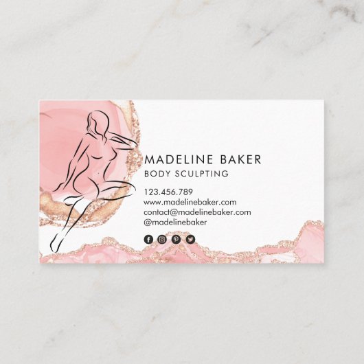 Lichaamsveeg- en contourgolftraining visitekaartje (Achterkant)