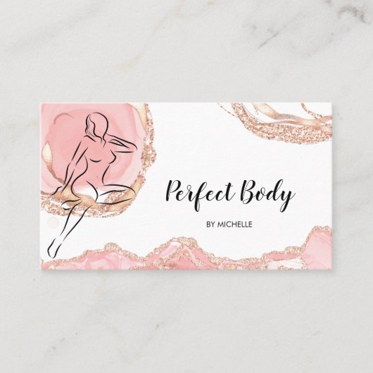 Lichaamsveeg- en contourgolftraining visitekaartje (Voorkant)