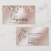 Lichaamsveeg- en contourgolftraining visitekaartje (Voorkant / Achterkant)