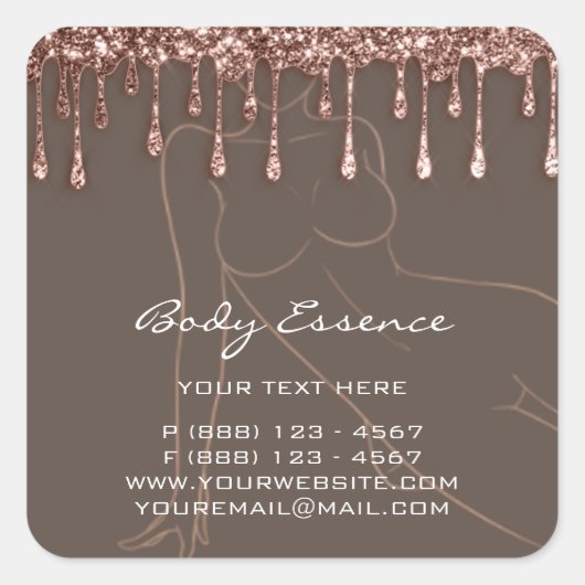 Lichaamsverzorging zeep Balm Cosmetisch Roos SPA Vierkante Sticker (Voorkant)