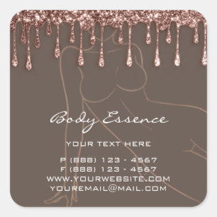 Lichaamsverzorging zeep Balm Cosmetisch Roos SPA Vierkante Sticker