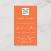 Lichaamsvormend Sculpting QR Code Logo Sinaasappel Visitekaartje (Achterkant)